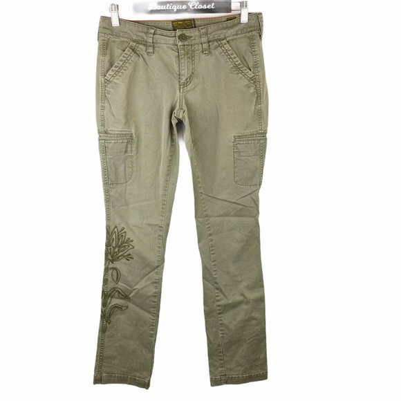 LUCKY BRAND Olive Green Cargo Ankle Cropped 2 / 26 - Picture 2 of 8